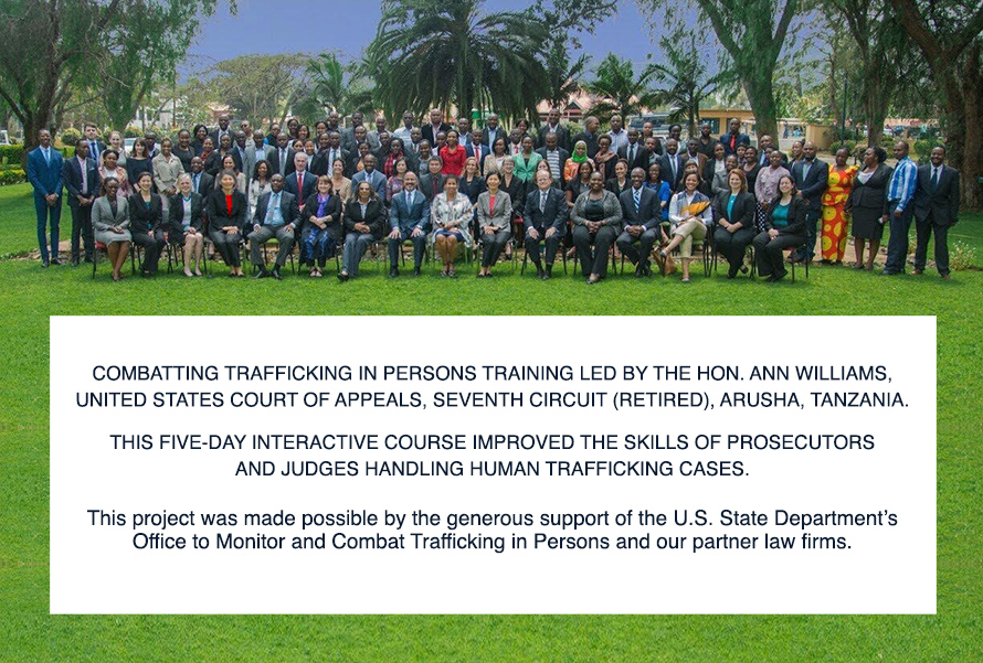 Combatting Trafficking in Persons Training led by the Hon. Ann Williams, United States Court of Appeals, Seventh Circuit (retired), Arusha, Tanzania